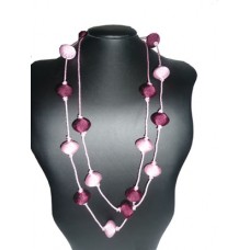 Handmade Moroccan Fabric Necklace "Sautoir" 
